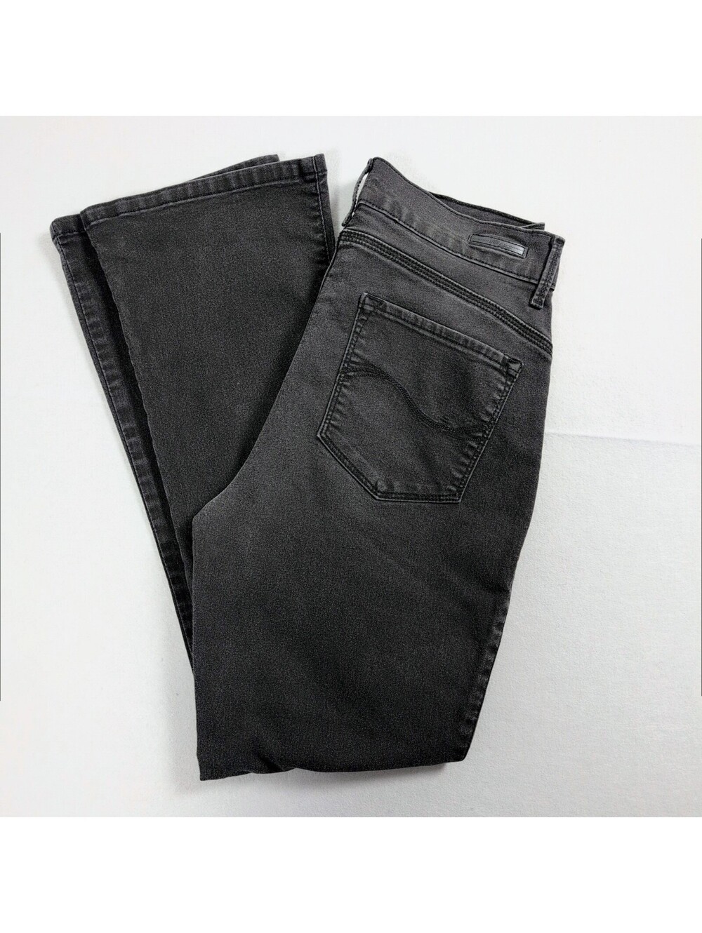 Lee Easy Fit Jeans Womens 8 Short Black Stretch Denim Bootcut Mid Rise